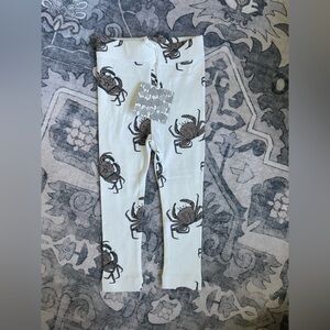 Kate Quinn White and Brown Crab Print Baby leggings